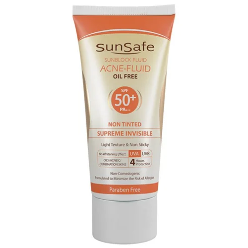 فلوئید ضد آفتاب فاقد چربی سان سیف SPF50 - بدون رنگ