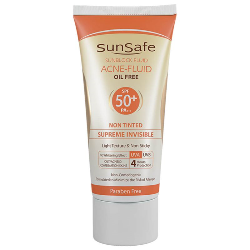 فلوئید ضد آفتاب فاقد چربی سان سیف SPF50 - بدون رنگ